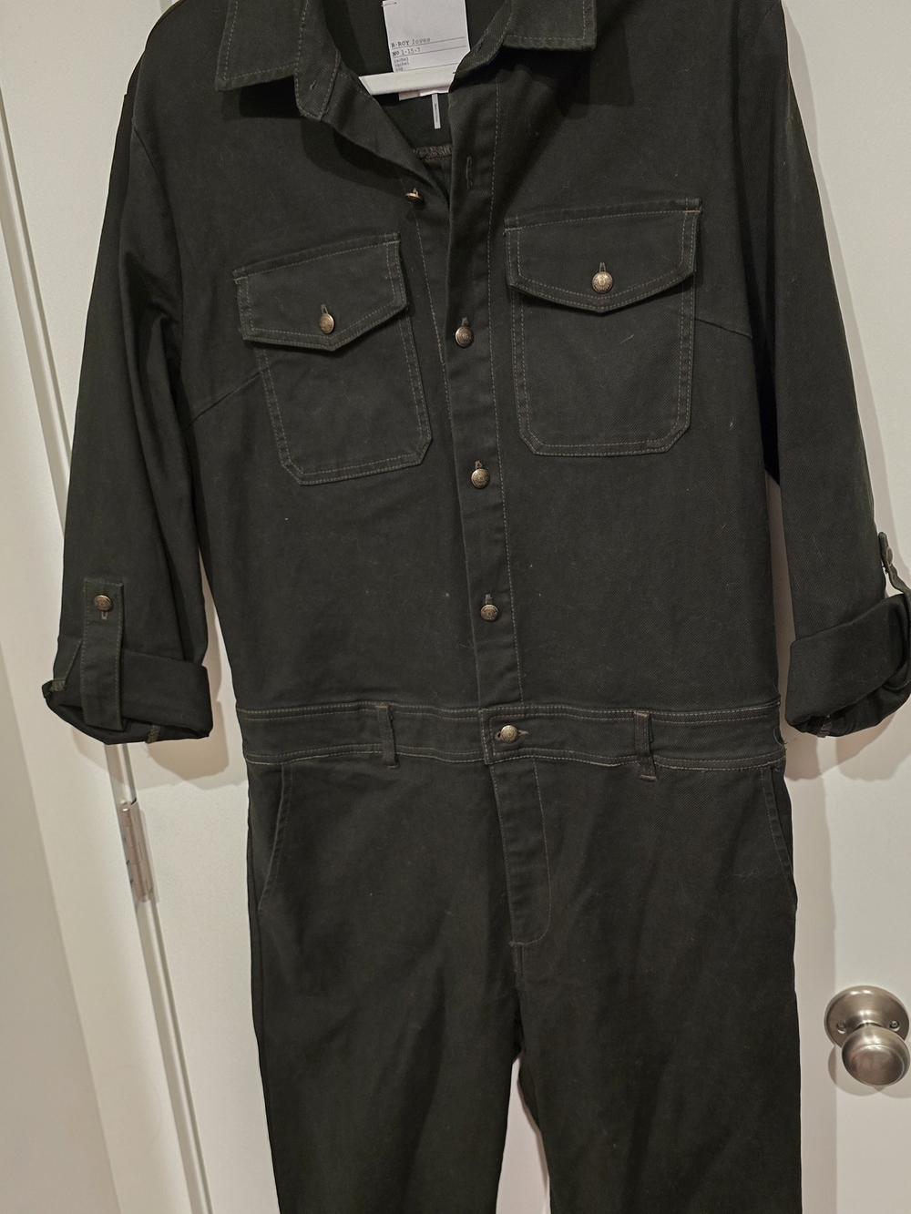 Rachel R Roy Olive Utility Coverall Jumpsuit